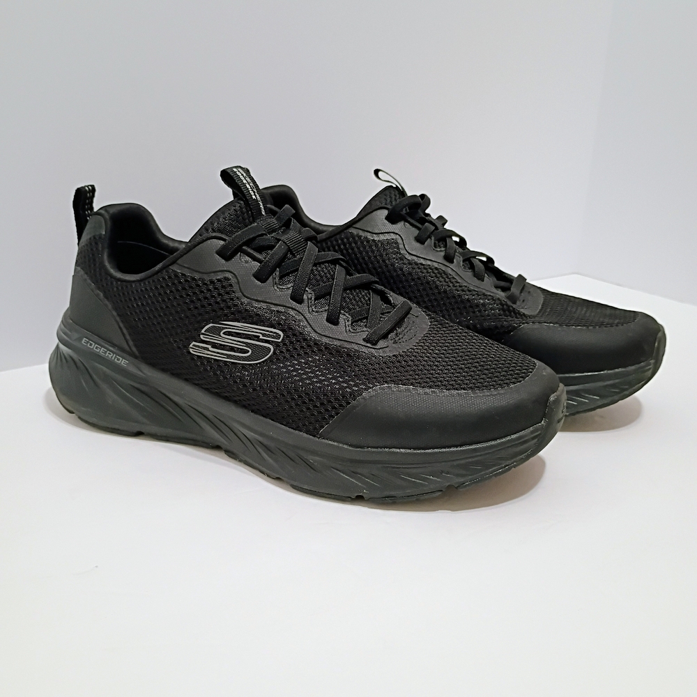 Skechers Men's Relaxed Fit Black Edgeride - Rekze Sneaker